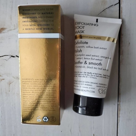Whish Exfoliating Foot Mask Coconut Milk & Verbana 2.5 oz - Picture 2 of 5
